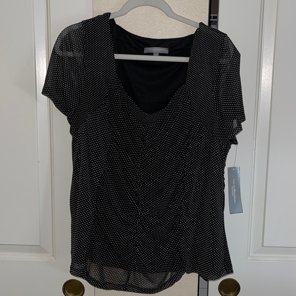 NWT cute polka dot rancher blouse. 2x